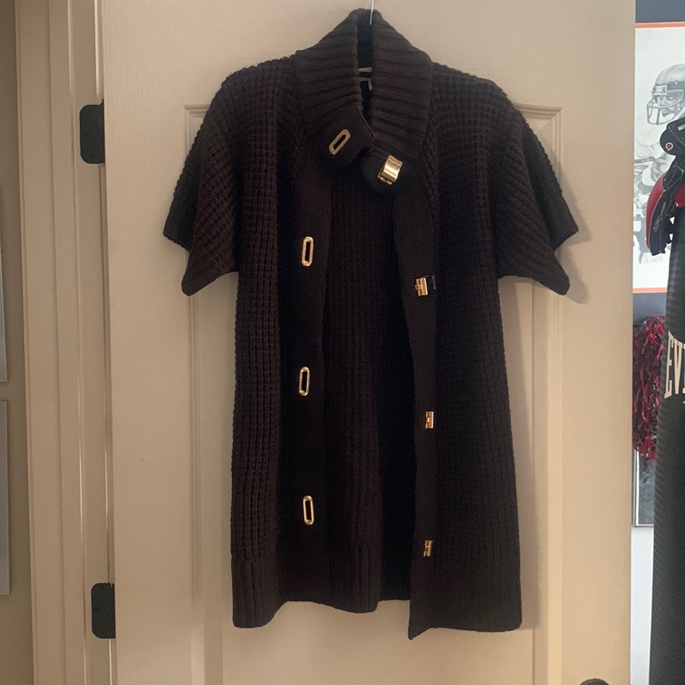 Michael Kors Brown Short Sleeve Sweater Small
